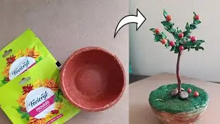 Miniature orange tree by clay #diy #clay #miniature