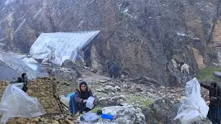 Nomadic life in torrential rain | Taking refuge in a Zagros mountain cave