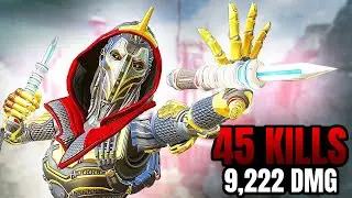 45 Kills 9,222 Damage Ash Gameplay - Apex Legends + Controller