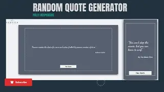 Random Quote Generator in HTML CSS & JavaScript | JavaScript API Project