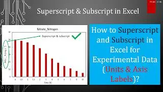 How to Superscript and Subscript in Excel for Experimental Data (Units & Axis Labels)?