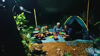 Camping-camp & fishing-fishing and staying in a tent-sleeping soundly in the forest-asmr