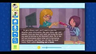 ABC Mouse 054-Level 10 Lesson 9 - Get a Library Card - Checking out the Library