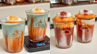 Cafe vlog / 10만 유튜버가 운영하는 9년차 개인카페 사장 브이로그 / 예쁘고 맛있는거 가득한 카페 브이로그 / 카페사장 브이로그 / 카페알바 / 음료제조 / 카페ASMR