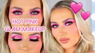 Hot Pink Glam Cut Crease Makeup Tutorial 💕