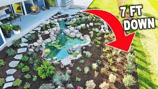 Transforming A Sloped Yard Into A Natural Pond Paradise!