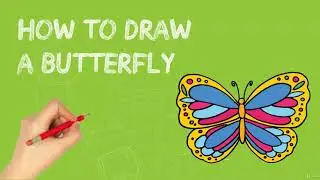 How to Draw a Butterfly/كيف ترسم فراشة بسهوله