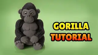 🔴 DIY How to Make GORILLA - Polymer Clay, plastilina and Fondant Tutorial