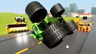 Road Construction Against Lego Monster Trucks | Brick Rigs
