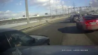 Видео ДТП с девушкой 25.02.17