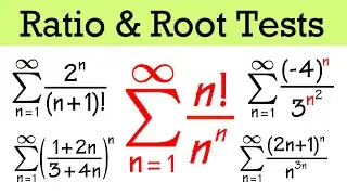 Ratio & Root Tests (for infinite series, Calculus 2)