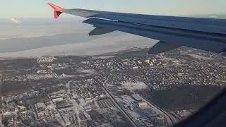 Заход и посадка на полосу 10R в Санкт-Петербурге, аэропорт Пулково