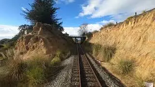 Train drivers eye view - Timaru to Glenavy