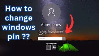 How to change windows hello pin ?