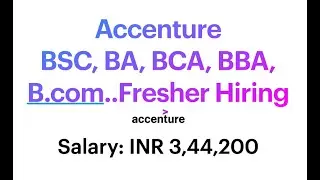 BSC, BBA, BCom Accenture Freshers Hiring | 2024