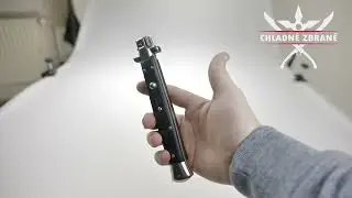 VELMI DLOUHÝ VYSTŘELOVACÍ NŮŽ "ITALIAN GIGA STILETTO" (ukázka pojistky a vystřelování)