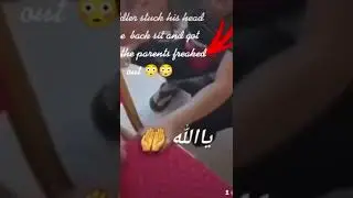 Shocking a 2years old boy stuck on the back of a sit while playing... 🙆🙆