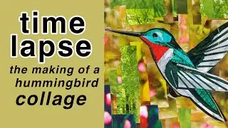 Making a Hummingbird Collage from Magazine Cutouts