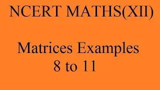 Matrices Examples 8 to 11