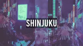 1 hour in a Typhoon - Tokyo Rain Wanders in Shinjuku (Japan)