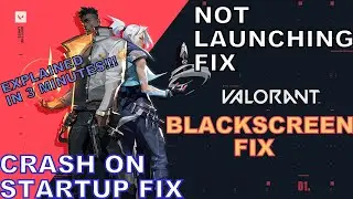 Valorant Crash On Startup Fix | Not Launching Fix | Blackscreen Fix For PC