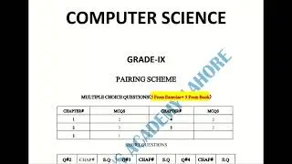 9th class computer scheme 2023
