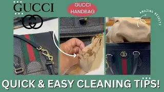 How to clean the inside of a leather handbag (MUST SEE GUCCI BAG CLEANING!!)