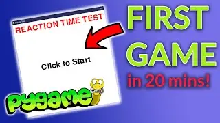 Make YOUR FIRST Python/PyGame Game in 20 MINS!