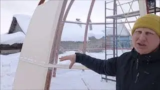 Новая технология укрытия купольного шатра тентом. Глэмпинг.