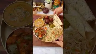 Indian Veg Guest Thali using @mothersrecipe 😍 #shorts #thali #trending