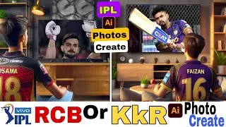 IPL 2024 RCB and KKR team Ai Images create | Instagram viral Ipl image editing  | bing image creator