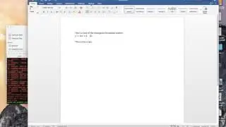 Inserting equation numbers in Word 2016