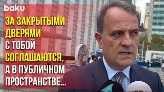 Джейхун Байрамов ответил на вопросы местных СМИ в рамках 78-й сессии ГА ООН в Нью-Йорке
