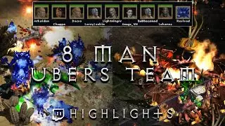 8 Man Ubers Run in Path of Diablo!!!  Did we pull it off? - Diablo 2