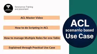 ACL in ServiceNow | Scripting in ACL | Scenario Based Explanation | Master video
