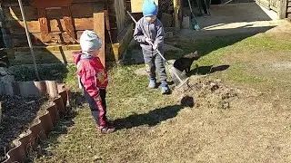 Деревенский день☀ Простой обед🥗 Уборка территории 🏡 Ждем весну😏