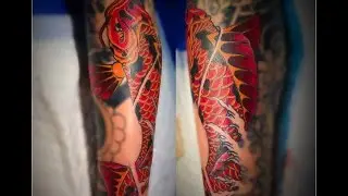 Tattoo Old School Traditional Chinese Koi Cheyenne Hawk Thunder