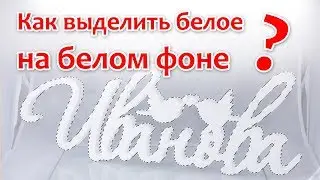 Как автоматически выделить белое на белом фоне в Фотошопе