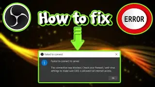 How to Fix Stream Error Code When Trying to Stream on OBS