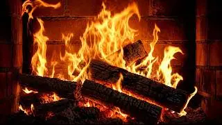 🔥 3-Hour Real Fireplace 4K Ultra HD – Crackling Fire | Sleep & Meditation (NO ADS)