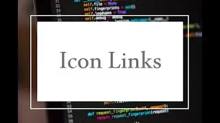 CSS Tutorials [2] Icon Links