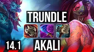 TRUNDLE vs AKALI (TOP) | Rank 2 Trundle | KR Master | 14.1