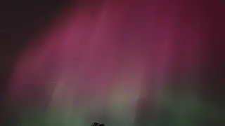 Северное сияние в Псковской области