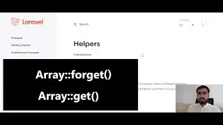 Laravel Helpers | Array forget() | Array get() | How to remove key and value from Array