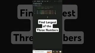 find the largest of 3 numbers in python🔢 