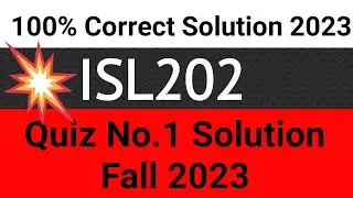 ISL202 Quiz No.1 Solution 2023 | isl202 Quiz 1 Solution Fall 2023 #ISL202Quiz1Solution2023