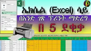 ኤክሴል ላይ ፕሪንት ማድረጊያ መንገዶች በ5 ደቂቃ | Excel Print Tip in 5 Min