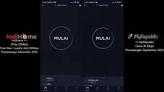 Indihome (30Mbps) Vs MyRepublic (30Mbps) Speedtest