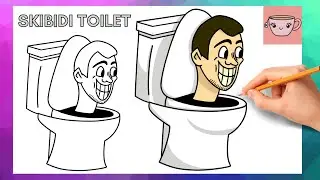 How To Draw Skibidi Toilet | FNF Friday Night Funkin Style | Easy Step By Step Drawing Tutorial