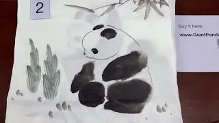 Hand Painting Art Artwork Beautiful Chinese Panda Painting